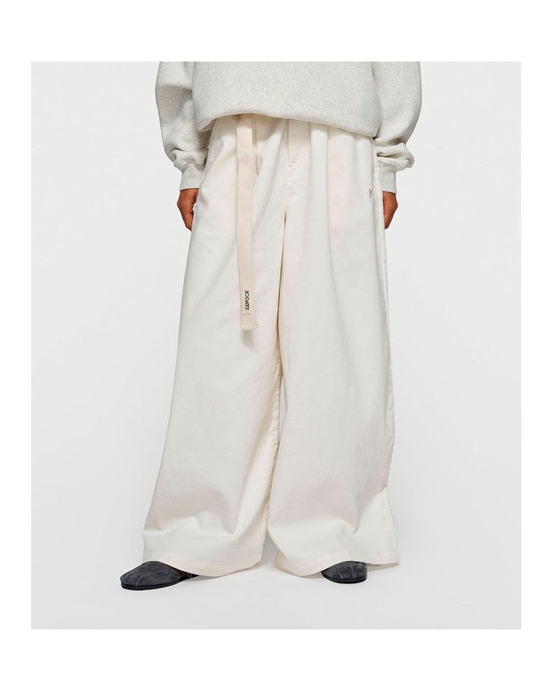 Pantalon Large 10 Jours Sergé Perle