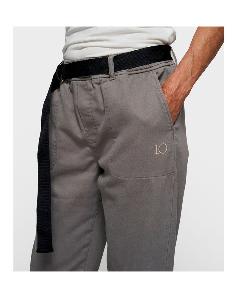 10 Days Belted Pants Twill Graphite