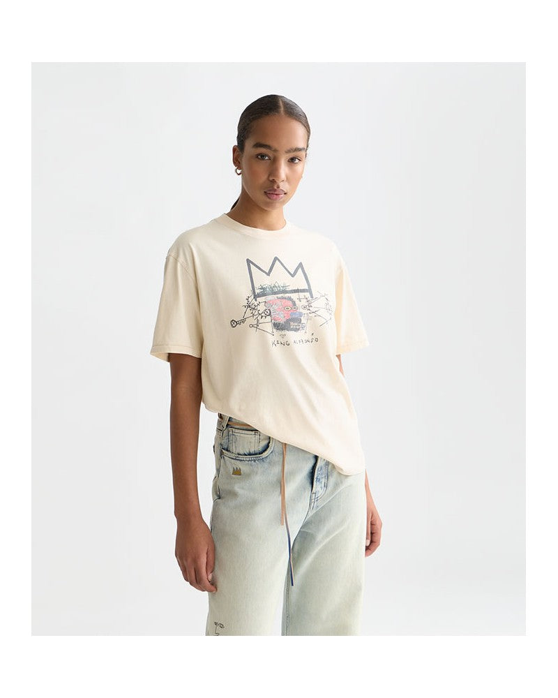 Maison Scotch Tshirt Basquiat Écru