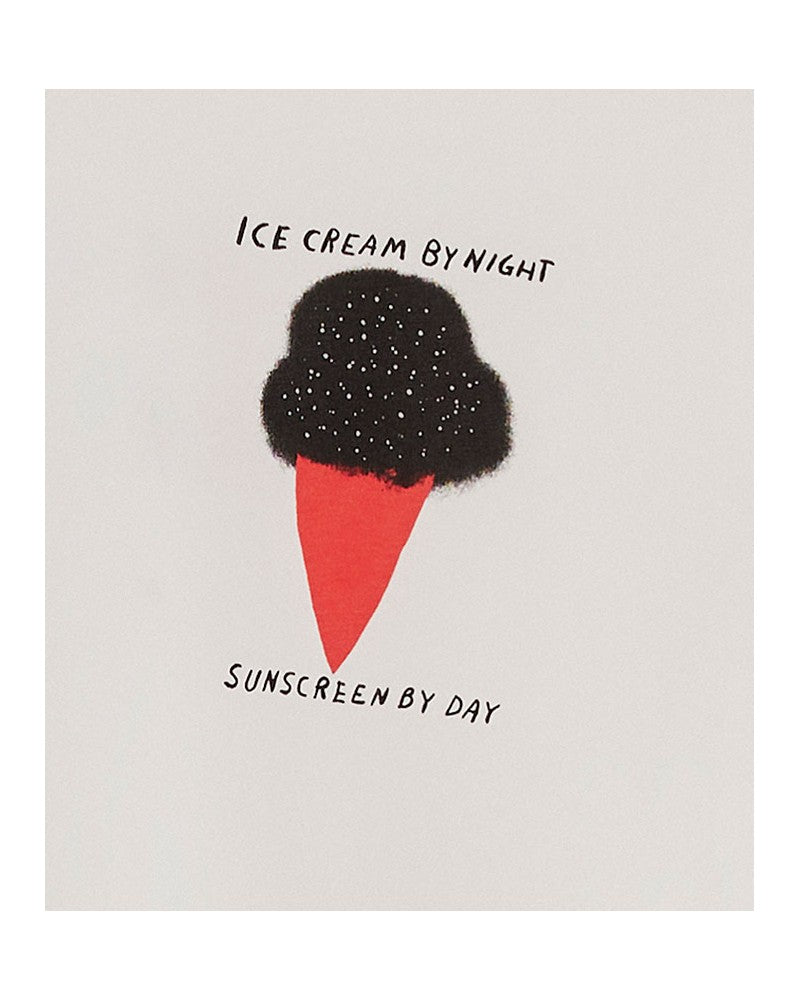 Bask In The Sun Ice Cream Tee White