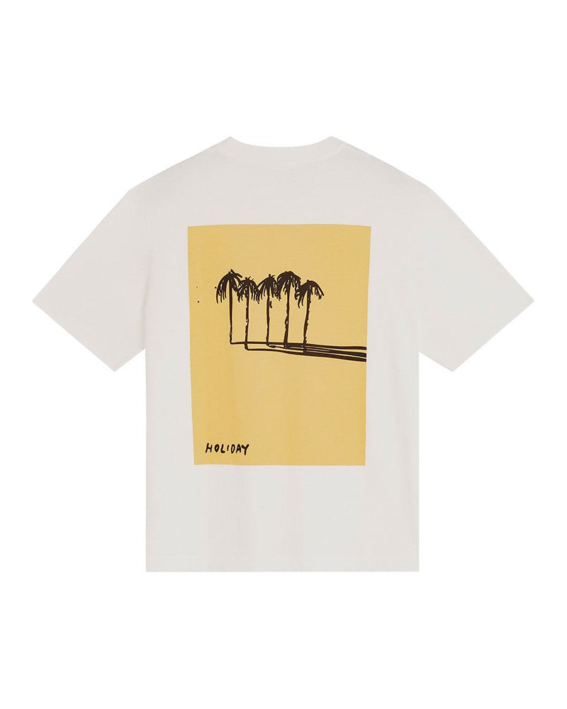 T-shirt de vacances Bask In The Sun blanc