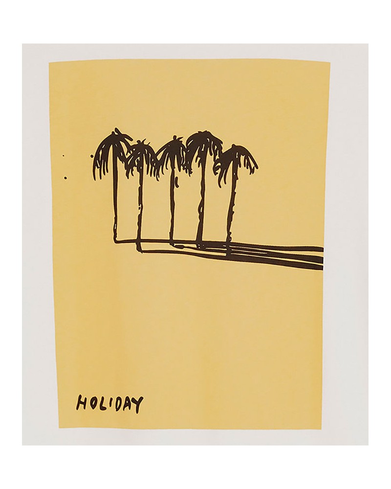 T-shirt de vacances Bask In The Sun blanc