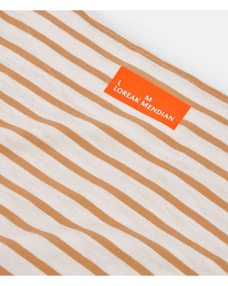 T-shirt Loreak Bogak Blanc Caramel