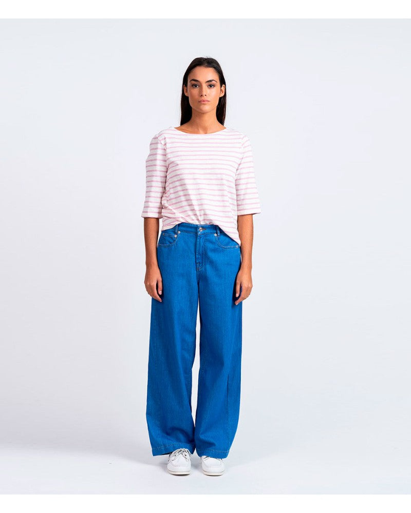 Loreak Bogak Tee Blanc Lilas