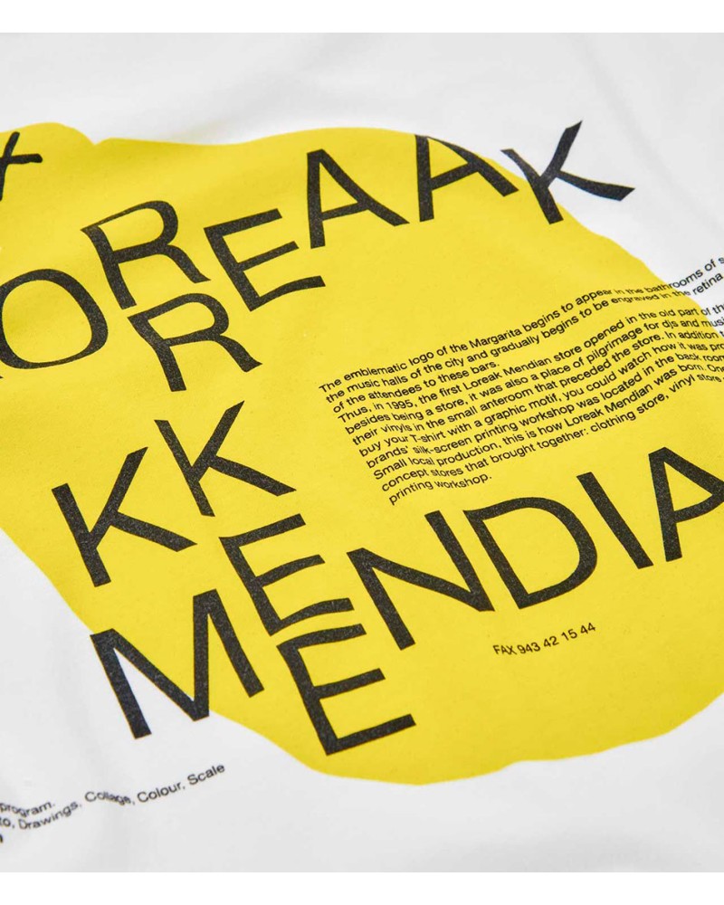 T-shirt Loreak Citron Blanc