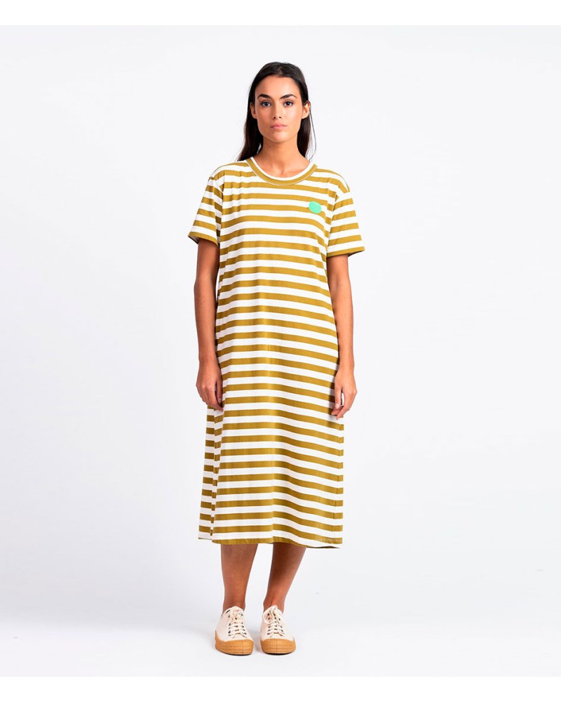 Loreak Emili Dress White Olive