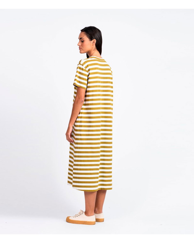 Loreak Emili Dress White Olive