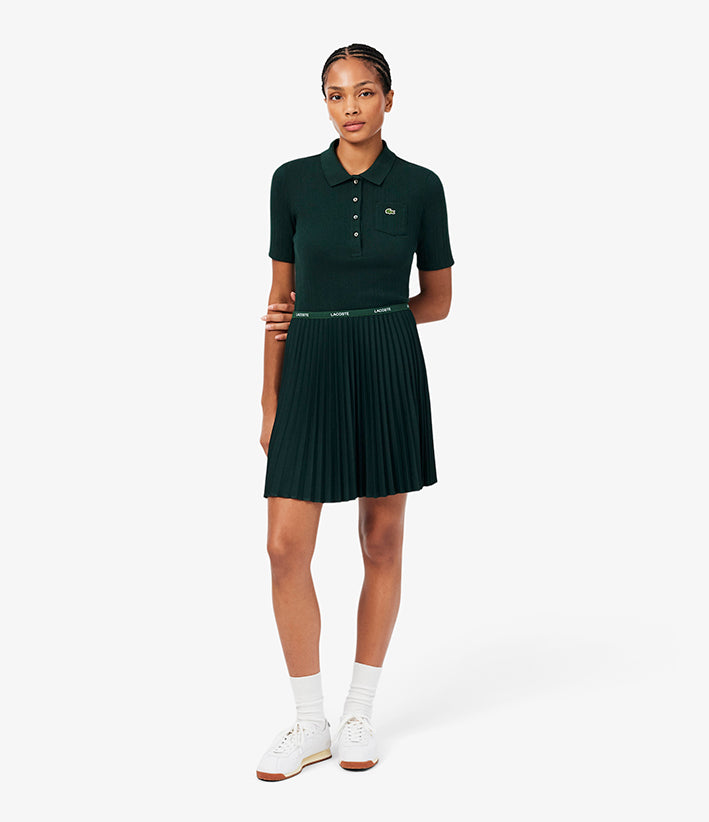 Lacoste Falda Plisada Sinople