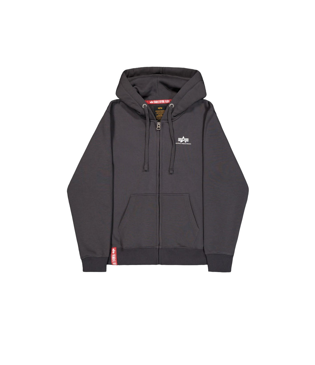 Alpha Industries Basic Zip Hoodie SL Vintage Grey
