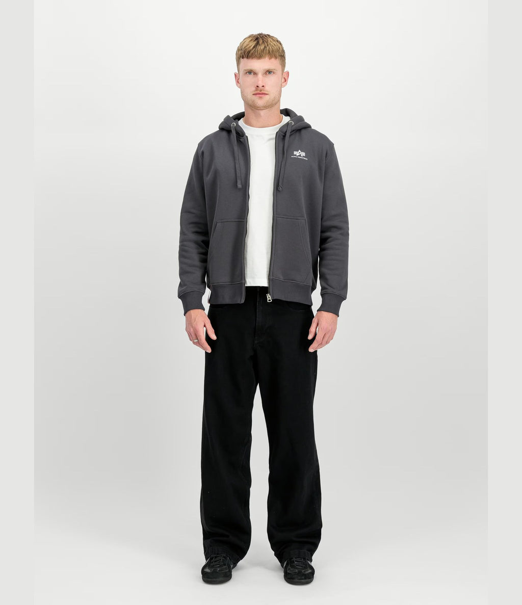Alpha Industries Basic Zip Hoodie SL Vintage Grey