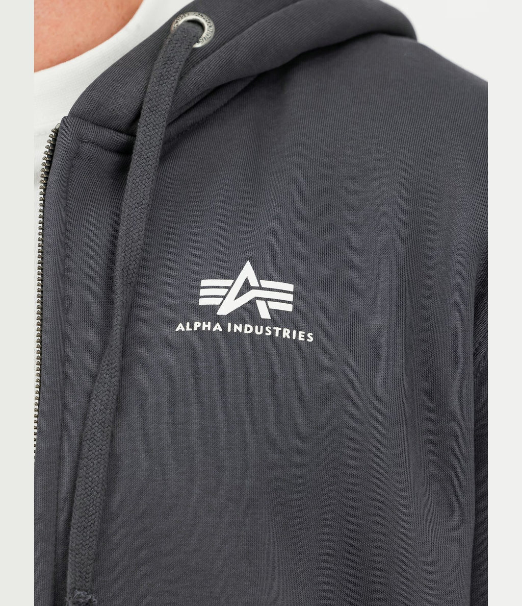 Alpha Industries Basic Zip Hoodie SL Vintage Grey