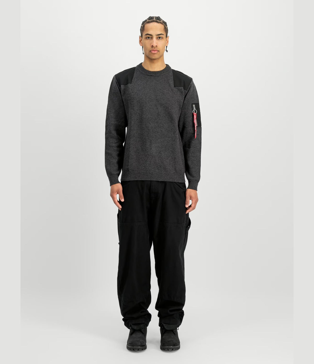 Alpha Industries Knitted Utility Pullover Black