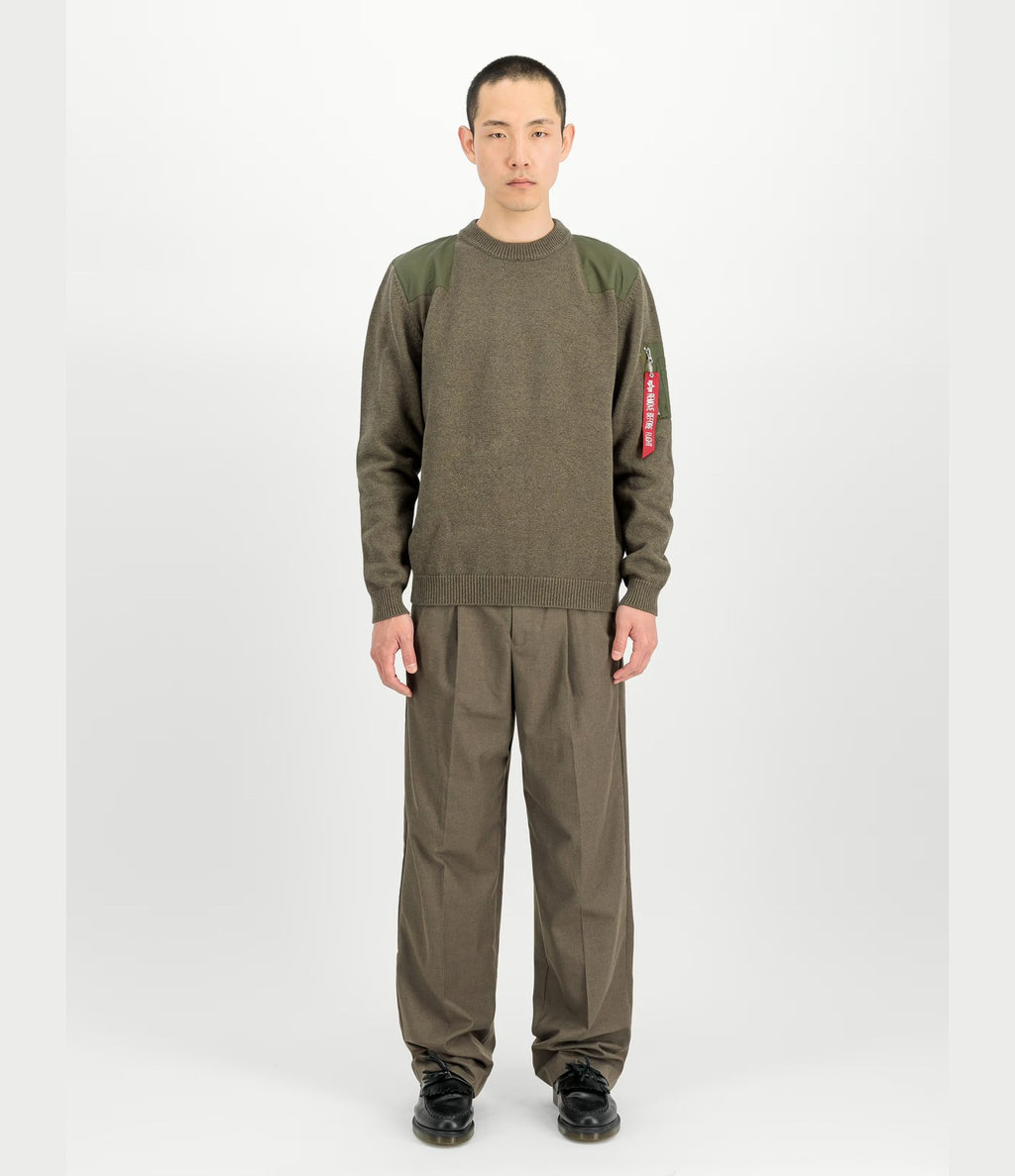 Alpha Industries Knitted Utility Pullover Mud Olive