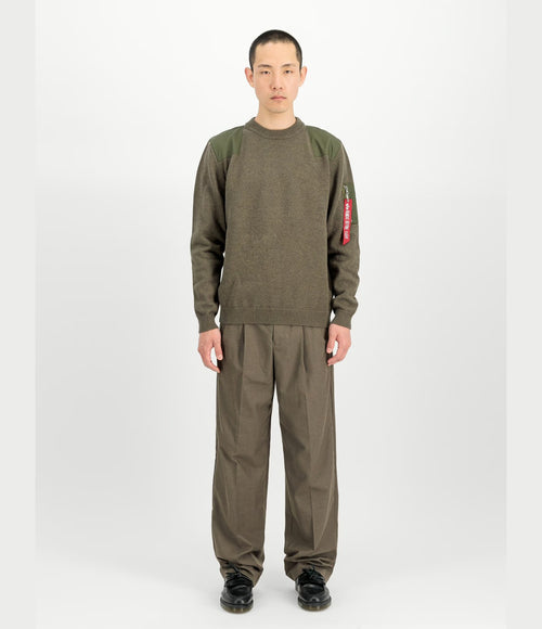 Alpha Industries Knitted Utility Pullover Mud Olive