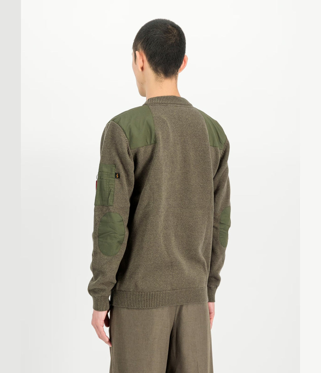 Alpha Industries Knitted Utility Pullover Mud Olive