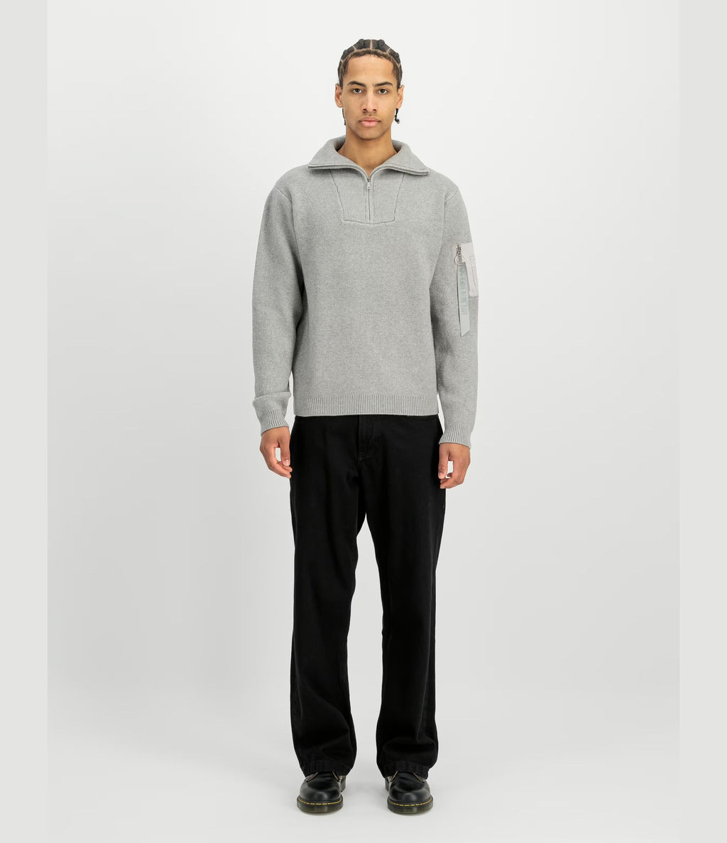 Alpha Industries Knitted Troyer Silver