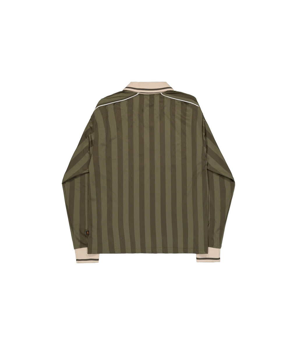 Alpha Industries Track Tricot Polo Longsleeve Dark Olive