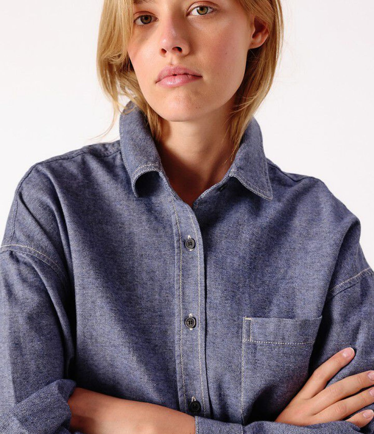 American Vintage Lofway Camisa Stone Blue