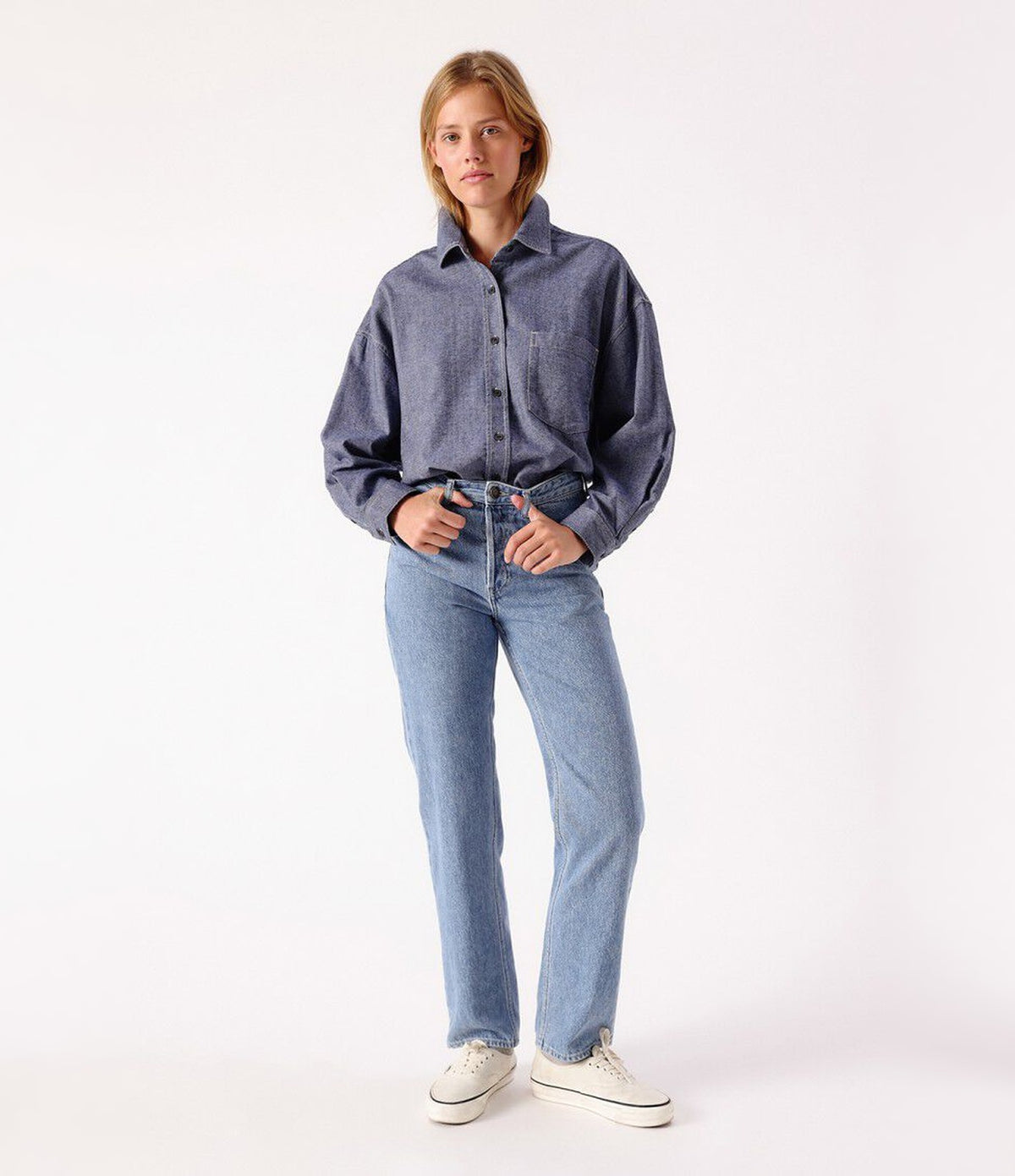 American Vintage Lofway Camisa Stone Blue