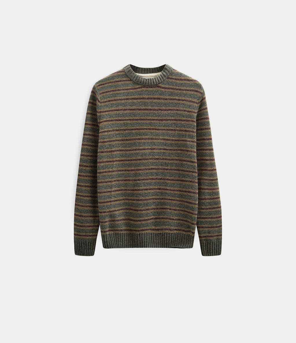 Anerkjendt Sune Chenille Stripe Knit Forest Night