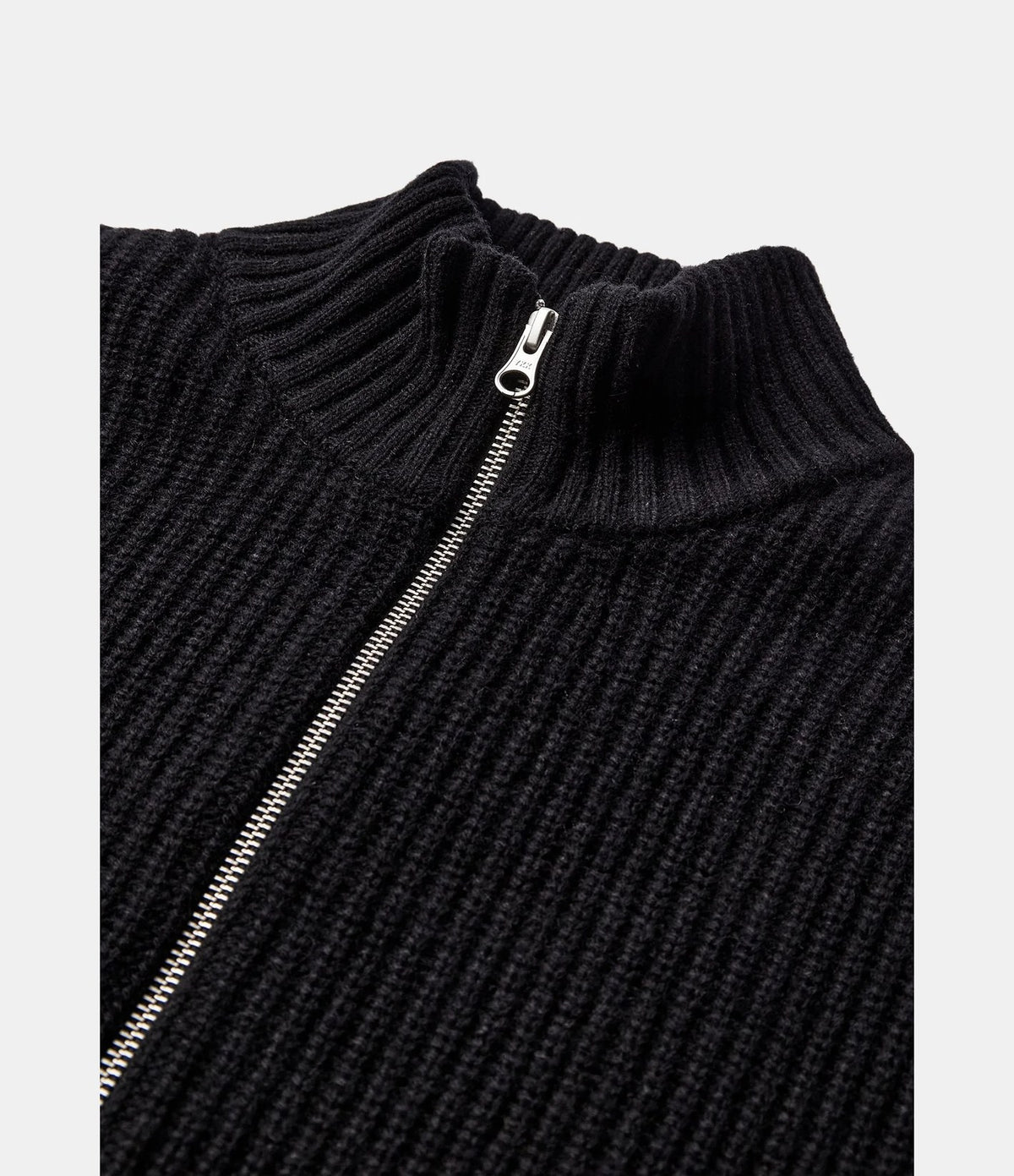 Anerkjendt Sinus Zip Wool Cardigan Caviar