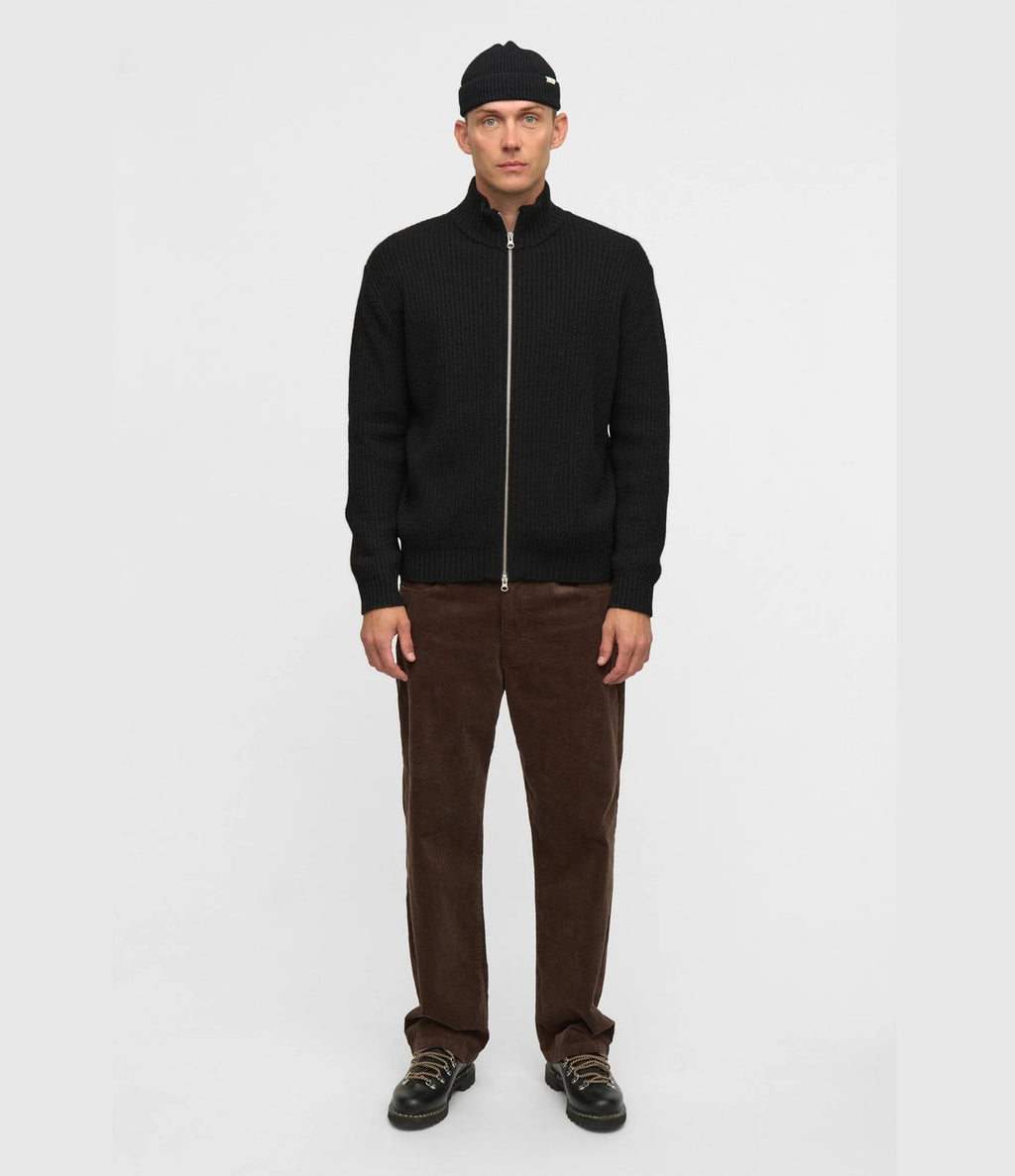 Anerkjendt Sinus Zip Wool Cardigan Caviar