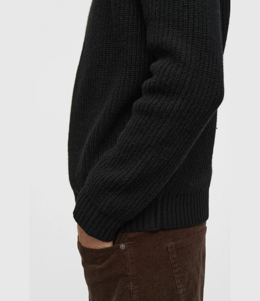 Anerkjendt Sinus Zip Wool Cardigan Caviar