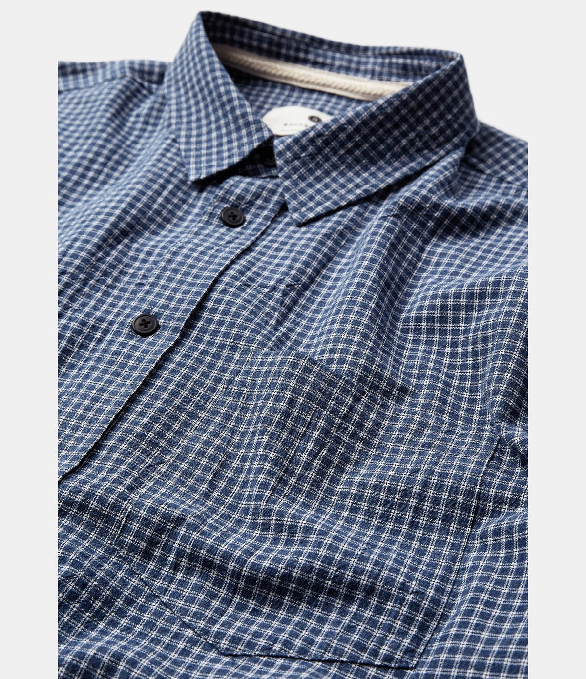 Anerkjendt Otto Small Check LS Shirt Estate Blue