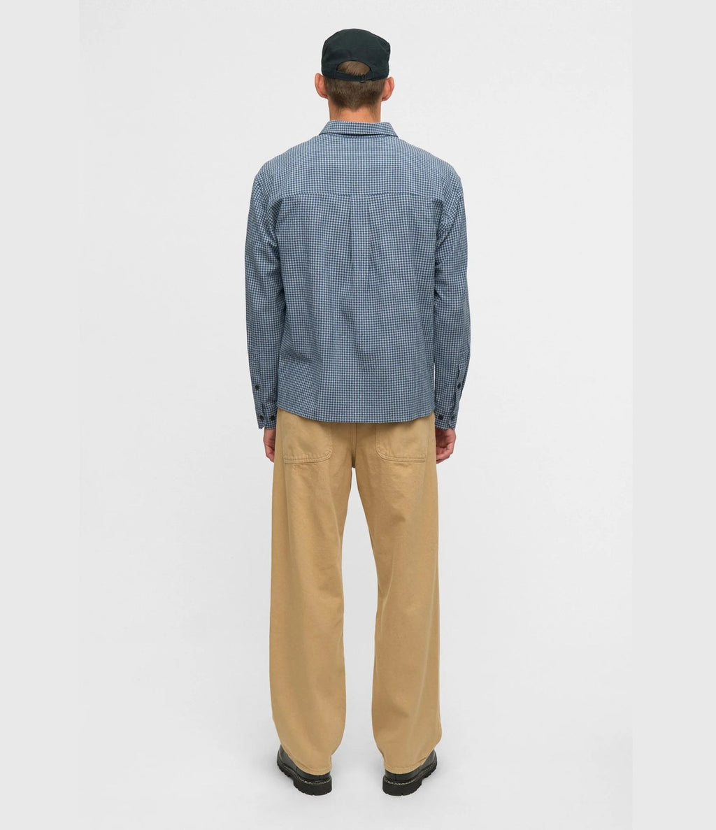 Anerkjendt Otto Small Check LS Shirt Estate Blue