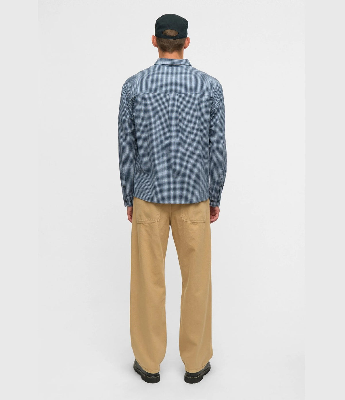 Anerkjendt Otto Small Check LS Shirt Estate Blue