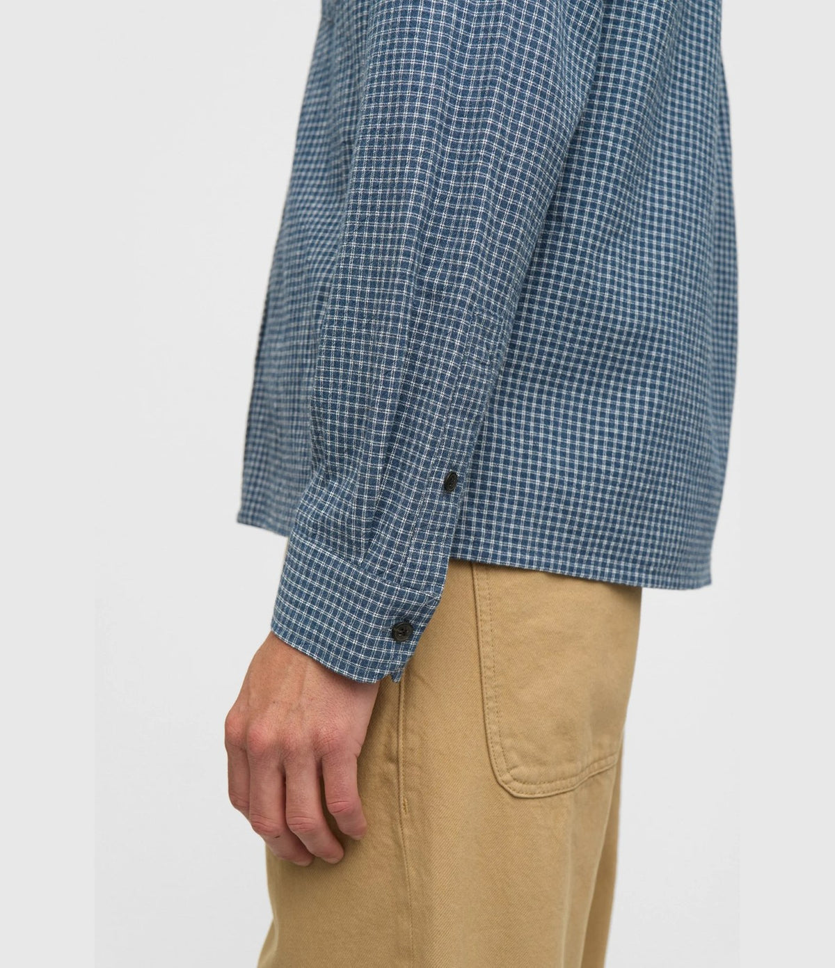 Anerkjendt Otto Small Check LS Shirt Estate Blue