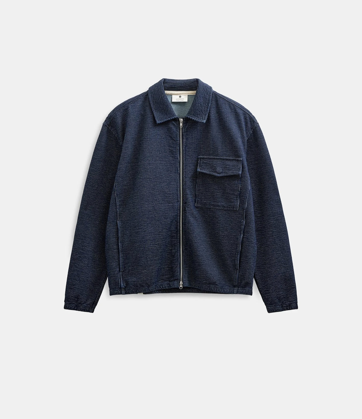 Anerkjendt Toni Seersucker Indigo Cardigan Sky Captain