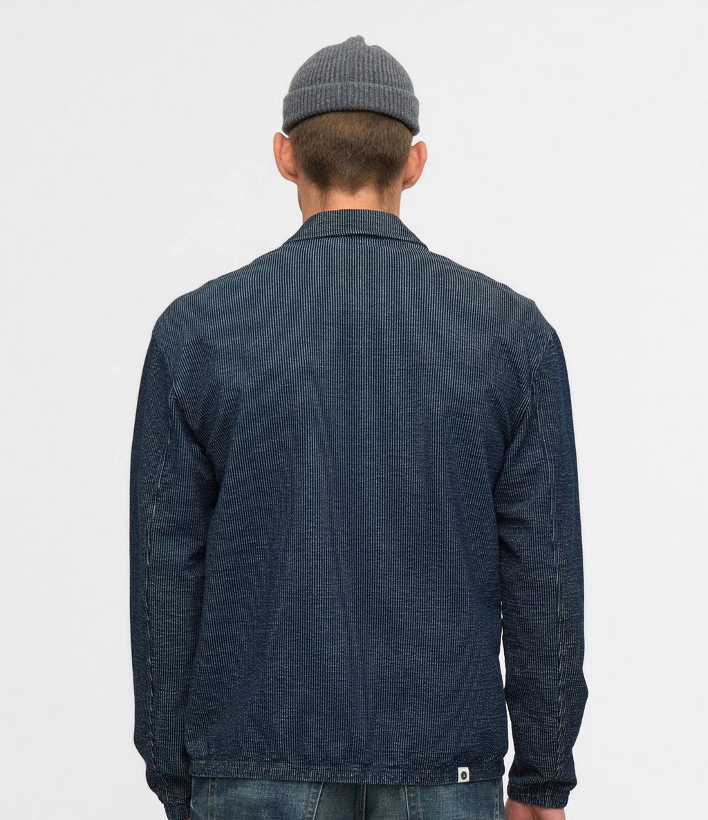 Anerkjendt Toni Seersucker Indigo Cardigan Sky Captain