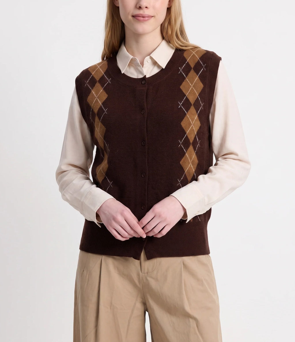 Artlove Aniane Chaleco Rombos Brown