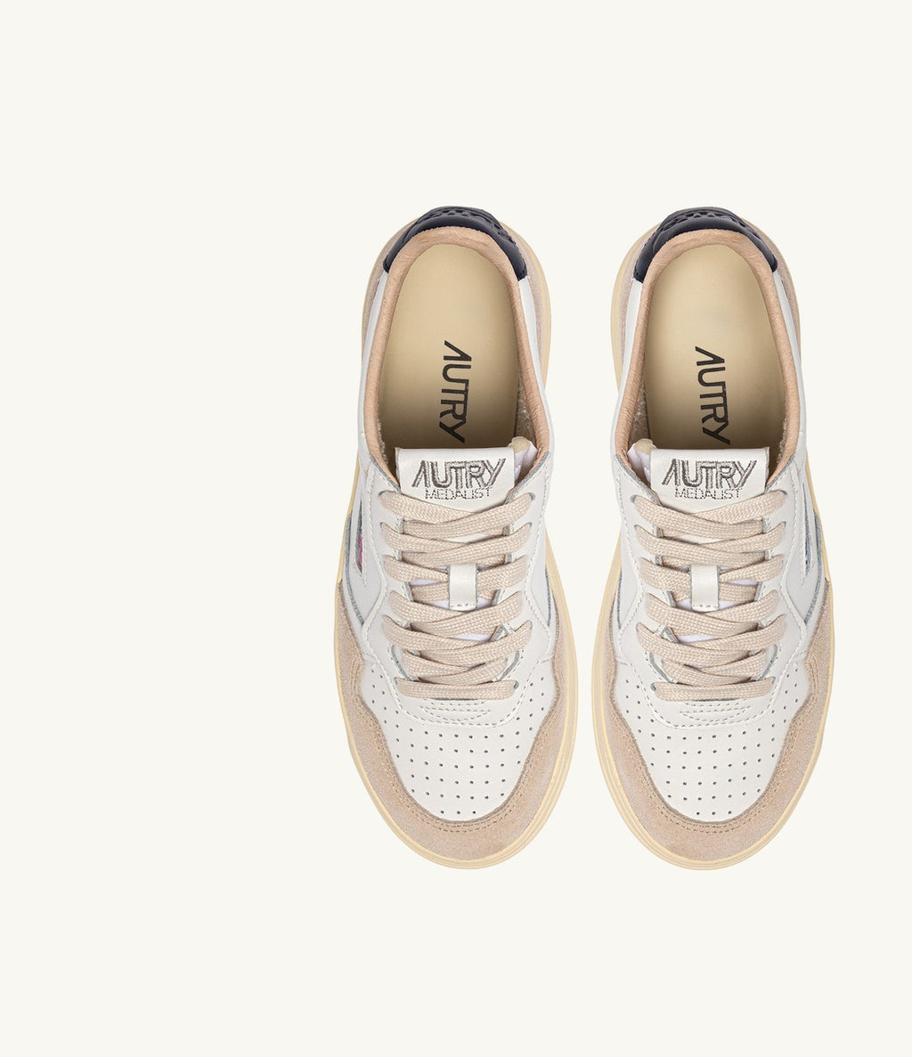 Autry Medalist Low Blanco Arena Navy