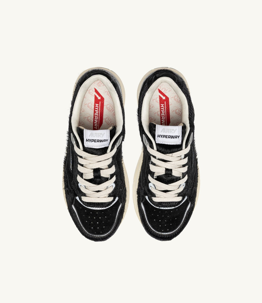 Autry Hyperway Low Pony Suede Black