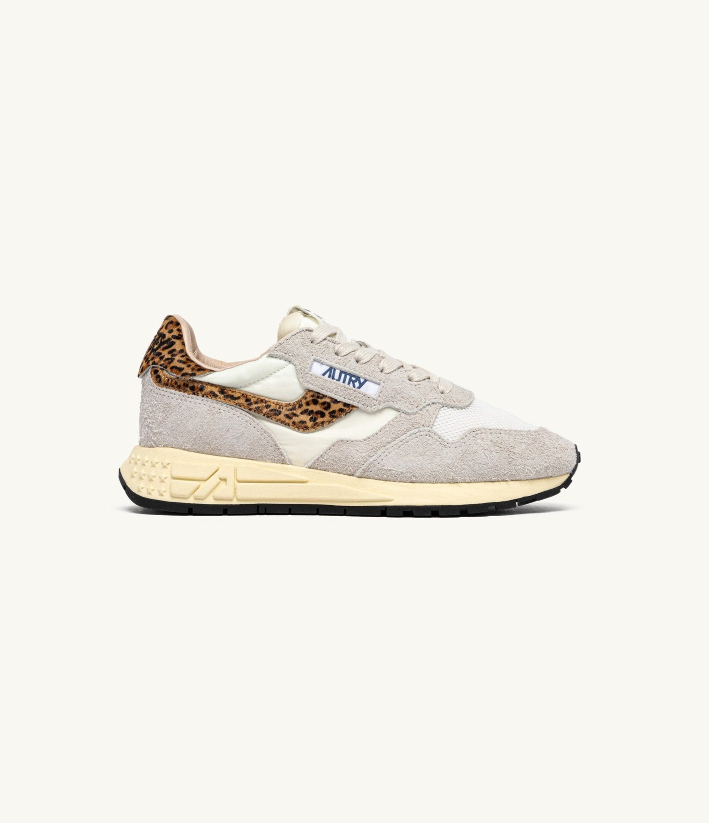 Autry Reelwind Low Femme Blanc Gris Leopard