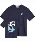 Bask In The Sun Peace Tee Navy