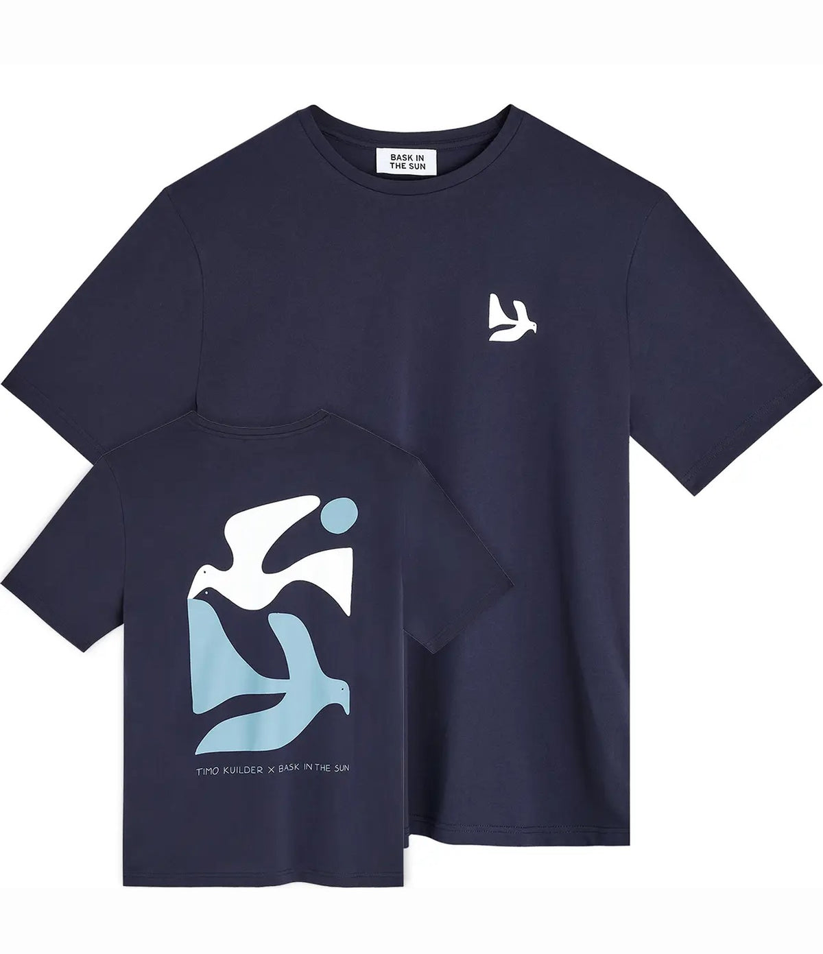 Bask In The Sun Peace Tee Navy