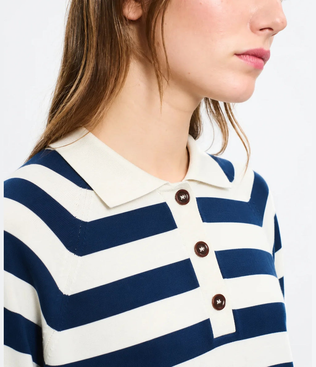 Beatriz Furest Arthur Ecru Dark Navy