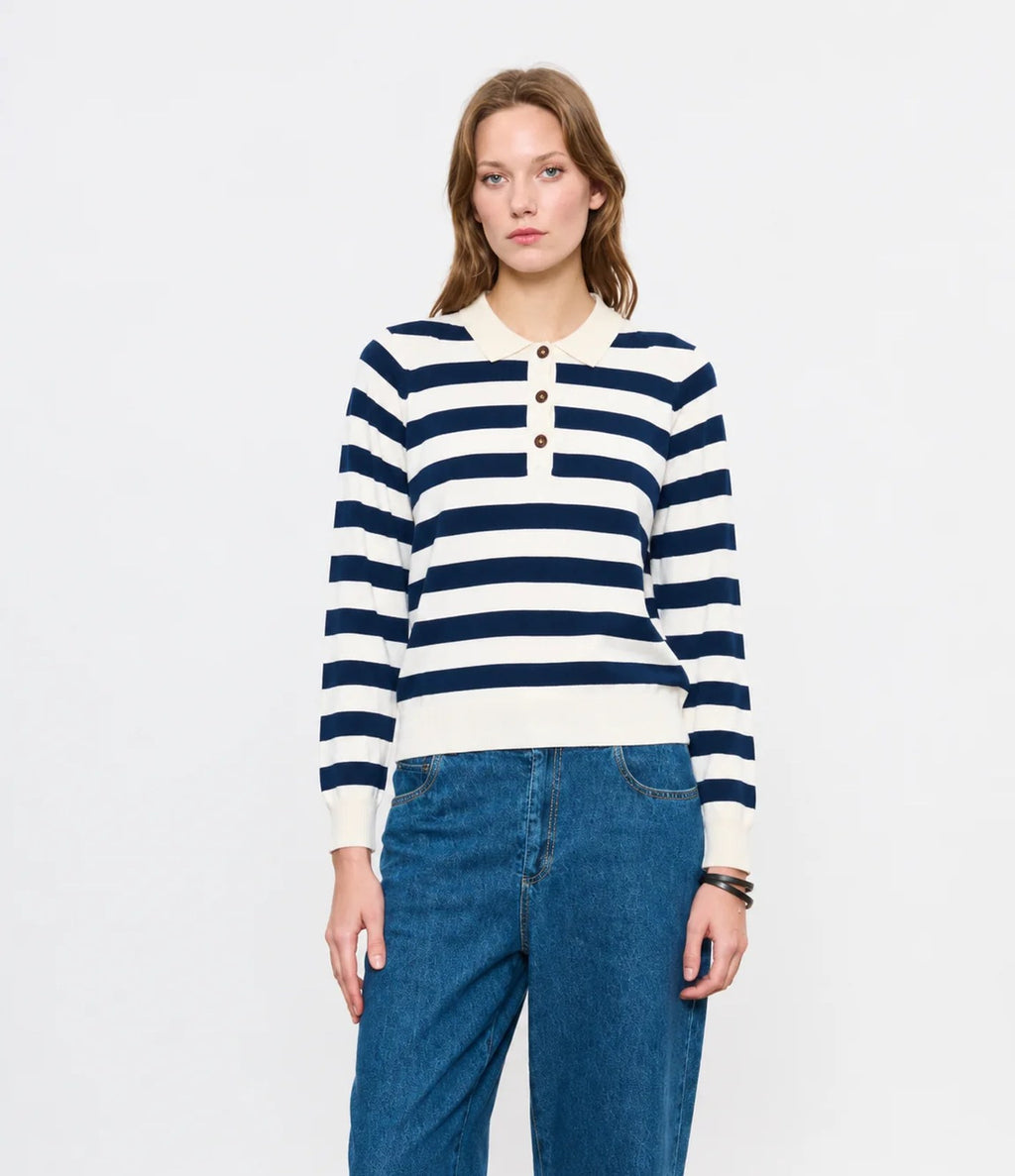 Beatriz Furest Arthur Ecru Dark Navy