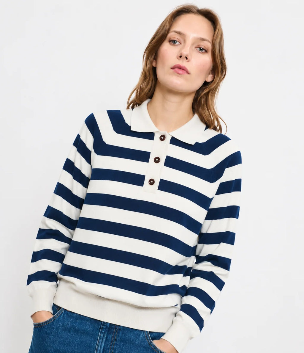 Beatriz Furest Arthur Ecru Dark Navy