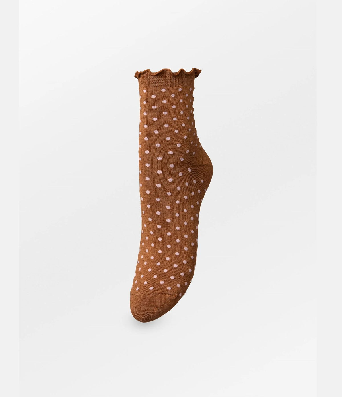 Becksondergaard Dotted Frilla Short Sock Mocha Brown