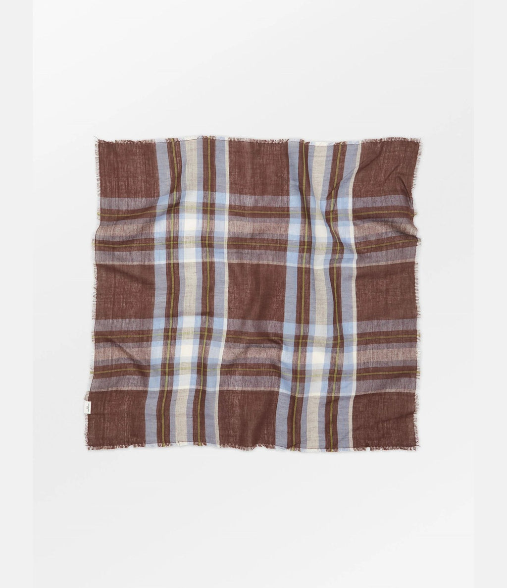 Becksondergaard Plaidia Cowea Scarf Cappuccino Brown