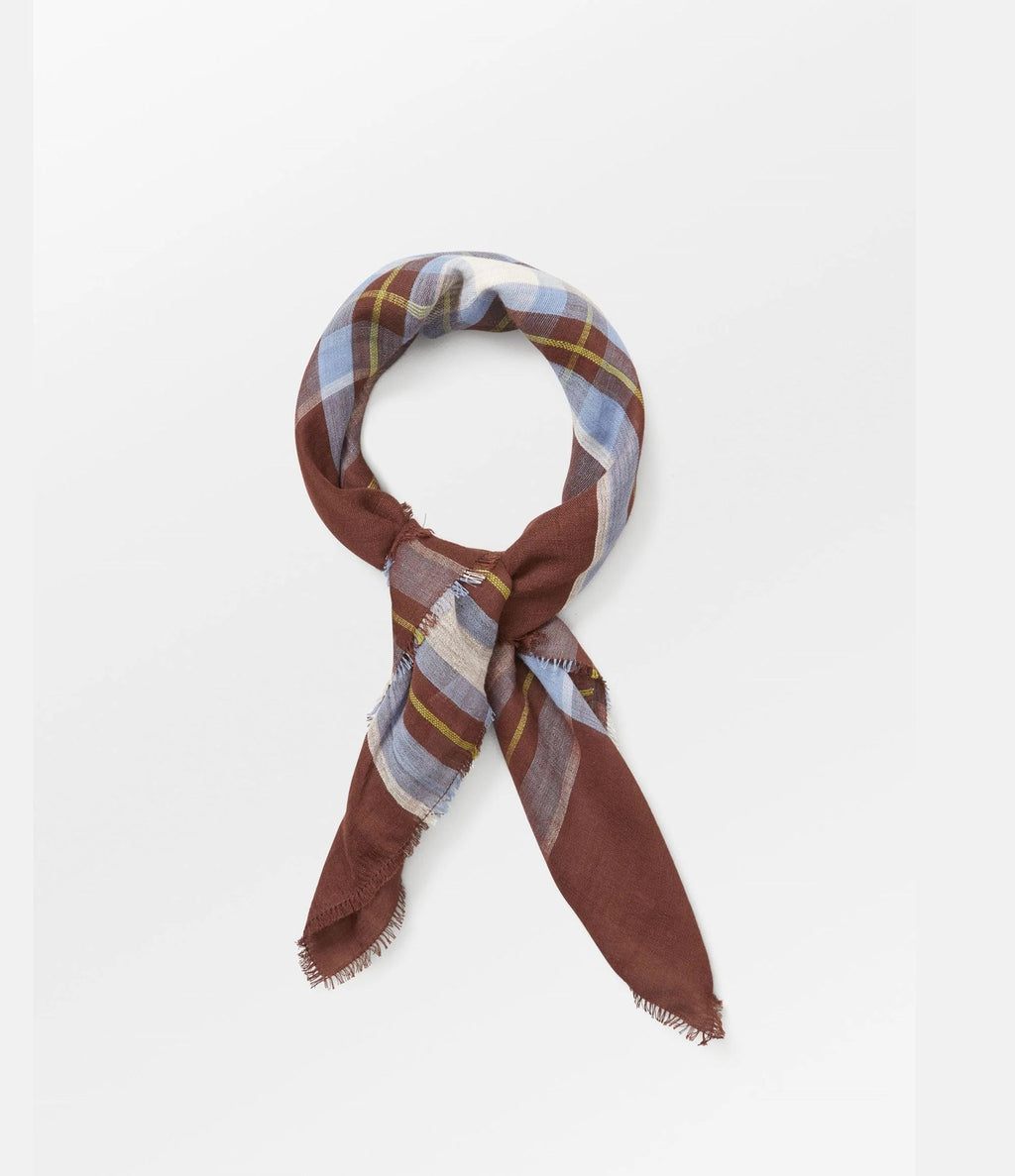 Becksondergaard Plaidia Cowea Scarf Cappuccino Brown