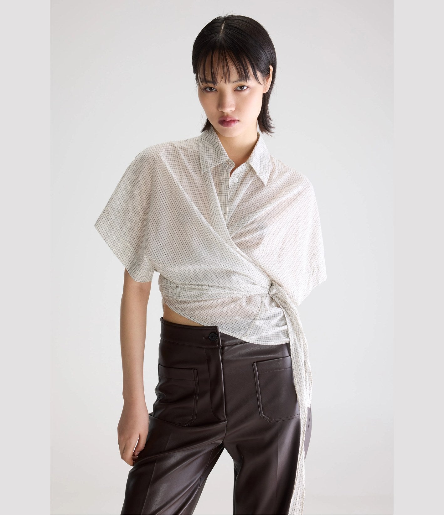 Bellerose Coral Check Shirt White