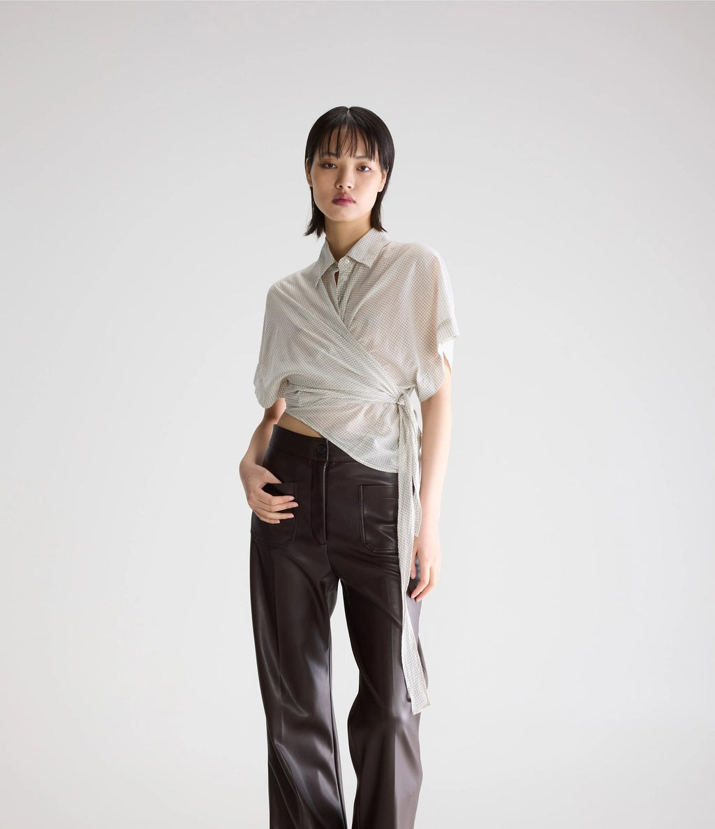 Bellerose Coral Check Shirt White