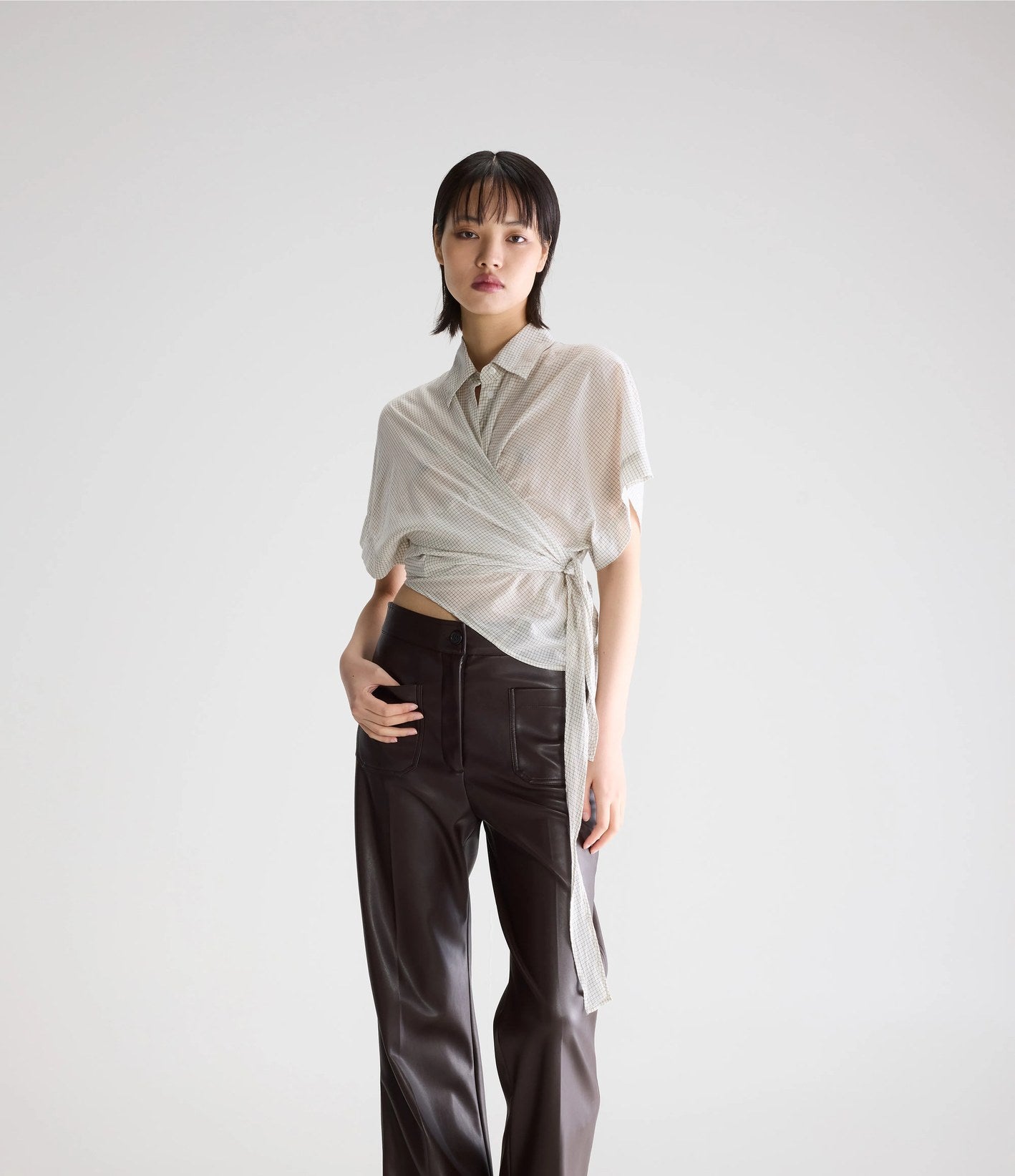 Bellerose Coral Check Shirt White