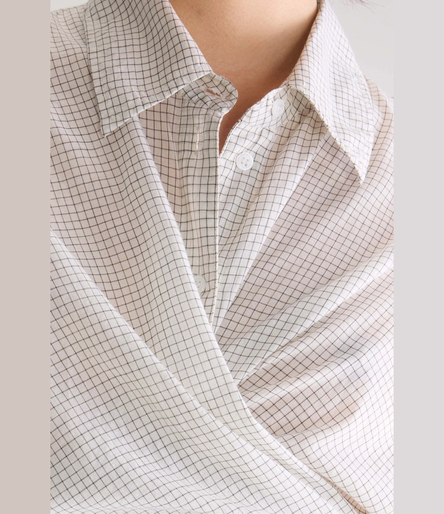 Bellerose Coral Check Shirt White