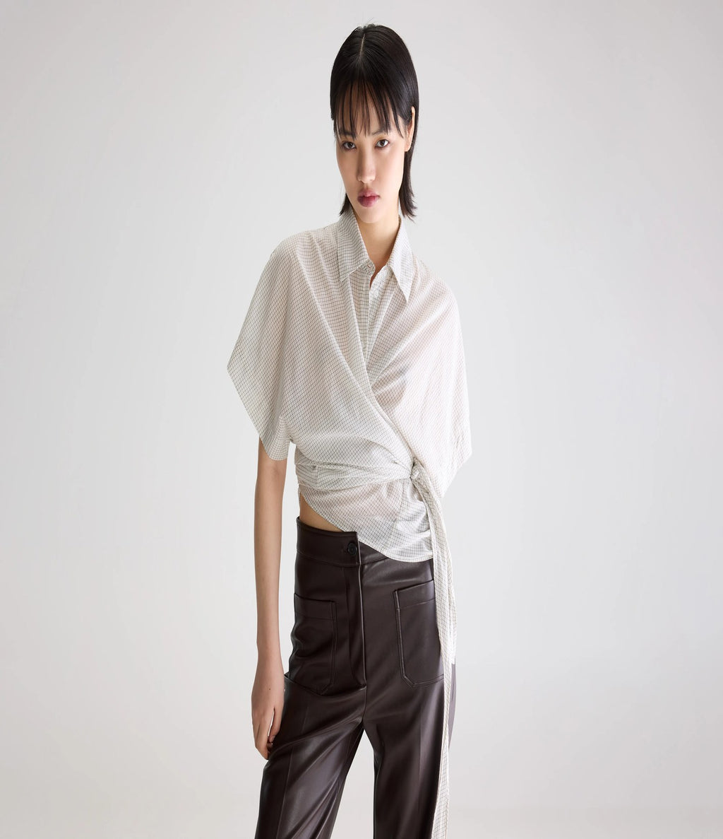 Bellerose Coral Check Shirt White